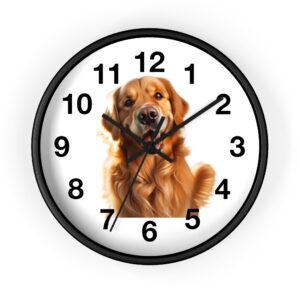 Golden Retriever Wall Clock, Dog Lover Gift, Pet Decor, Animal Wall Art, Home Office Decor, Birthday Gift for Dog Owners