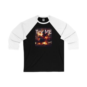 Unisex 3/4 Sleeve Baseball Tee - Try ME Graphic, Casual Wear, Trendy Sports Apparel, Gift for Him or Her, Birthday Gift