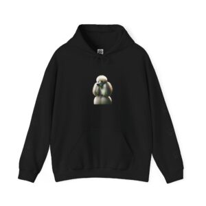 Cozy Unisex Hooded Sweatshirt with Poodle Design | Cartoon Dog Lover Gift, Casual Wear, Fun Pet Merchandise, Unique Dog Sweatshirt