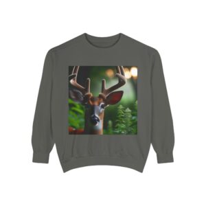 Nature-Inspired Unisex Garment-Dyed Sweatshirt, Cozy Apparel, Casual Style, Wildlife Lover Gift, Outdoor Adventure Clothing