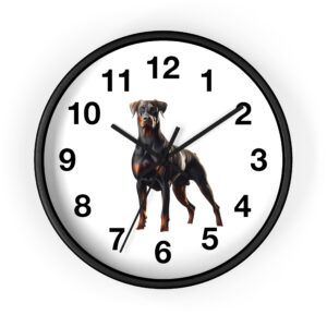 Rottweiler Wall Clock - Pet Lover's Home Decor, Dog Clock, Gift for Dog Owners, Animal Lovers Wall Art, Unique Clock Design