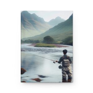 Serene Landscape Hardcover Journal, Fishing Notebook, Nature Lover's Diary, Travel Journal, Gift for Fisherman