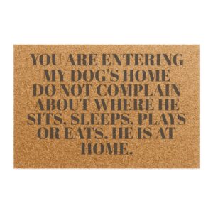 Dog Lover's Doormat | Funny Home Entry Rug, Pet Welcome Mat, Personalized Dog Decor, Gift for Dog Owners, Indoor/Outdoor Use