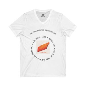Unisex Jersey Short Sleeve V-Neck Tee