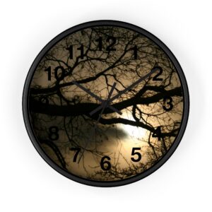 Nature-Inspired Wall Clock with Silhouette Design, Home Décor, Timeless Gift for Nature Lovers, Rustic Vibe, Perfect for Living Room, [...]