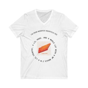 Unisex Jersey Short Sleeve V-Neck Tee