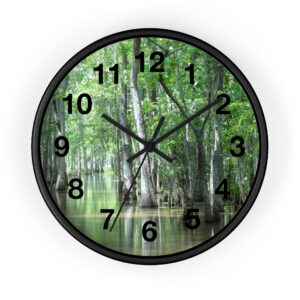 Nature-Inspired Wall Clock with Serene Forest Design, Unique Home Decor, Gift for Nature Lovers, Greenery Wall Decor, Peaceful Timepiece