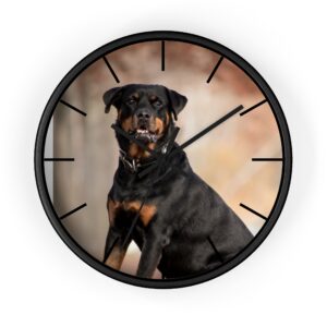 Personalized Rottweiler Wall Clock, Dog Lover Gift, Home Decor, Pet Memorial, Animal Enthusiast Clock